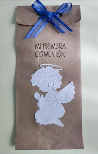 Imagen 2 de 3 de Recuerdos Primera Comunion. Bolsas De Papel Kraf/ 10 Uni