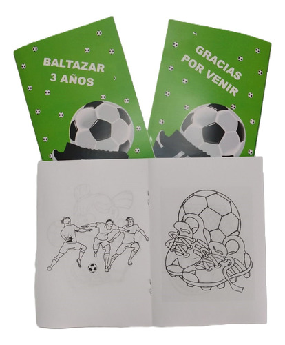  Libritos Para Colorear Personalizados X 20 Fútbol 