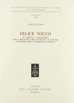 Comprar Livro - Felice Tocco. Le Carte E I Manoscritti Della Biblioteca Della Facoltà Di Lettere E Filosofia Dell'università Di Firenze