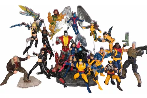 Lote 20 Figuras Marvel Legends De Los X-men + Bases/efectos