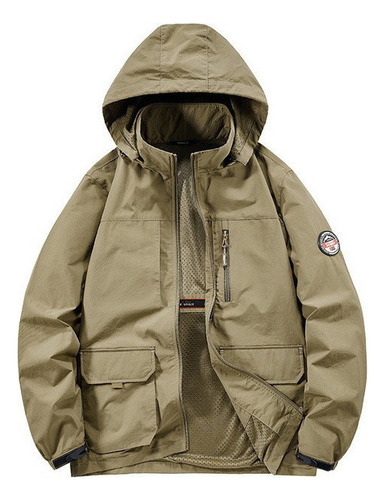 Chamarra Cortavientos Casual Impermeable Para Hombre