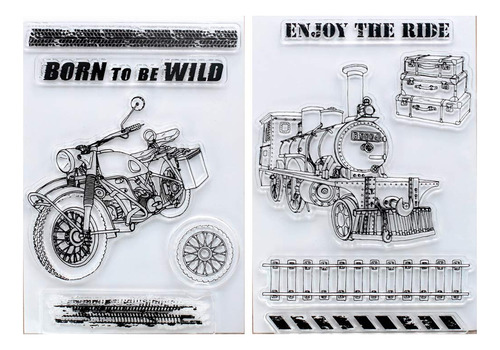 2 Hoja Diferente Estilo Tren Motocicleta Born To Be Wild The