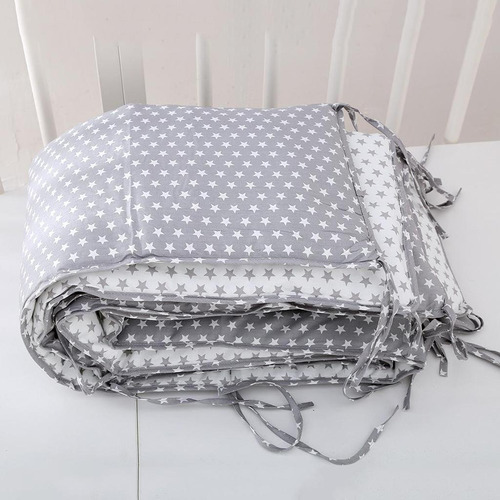 Cama De Bebé Parachoques Transpirable Lavable Forro De Cuna