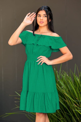 Imagem 7 de 8 de Vestido Juvenil Ciganinha Ombro A Ombro Moda Verão Tendencia