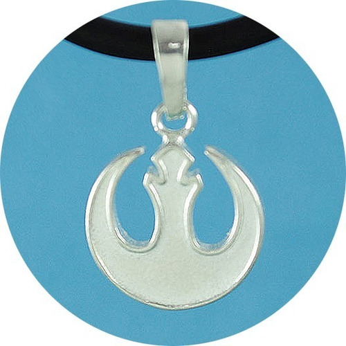 Dije Star Wars Alianza Rebelde Plata Ley 925 Incluye Collar