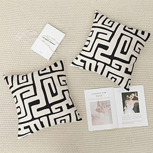 Pyonic Juego De 2 Fundas De Almohada Decorativas, Diseño Geo