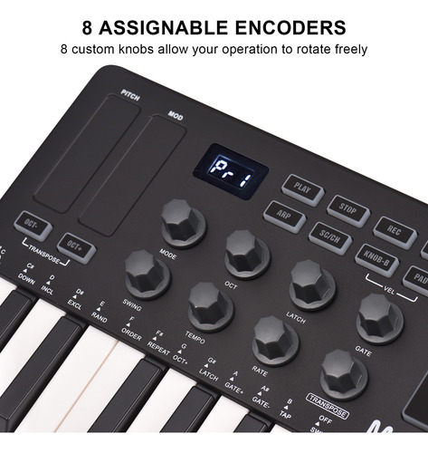 Teclas De Controlador Midi Teclado De Control Rgb 8 8 Midi