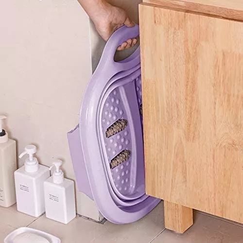 Bañera plegable para adulto, Súper resistente. masajeador con rodillo para  los pies. Incluye organizadores, caño de desagüe y…