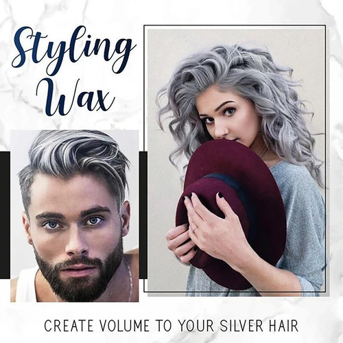 Cera De Color De Pelo Plateado Instantáneo Plata Temporal Co