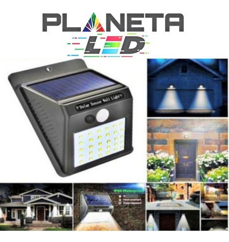 Lámpara Led De Energía Solar Con Sensor De Luz Y Movimiento