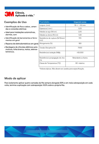Fitas Isolantes Adesivas 3m Imperial 18mm X 20m Kit Com 4 Un