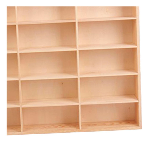 Estante De Exhibición De Madera Estantes 18 Cuadrícula