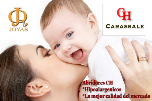 Aros Abridores Bebe Oro 18kts Ch Bolitas 3mm Cod 102 Garanti