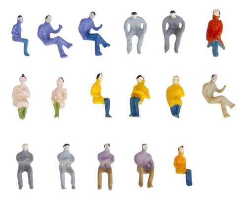 100 Pessoas Sentadas Pintadas De Passageiros Modelo De