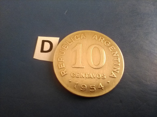 Monedas Argentina 10 Centavos Del Año 1954