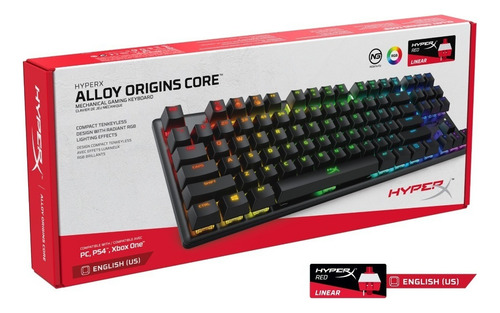 Teclado Gamer Hyperx Alloy Origins Core Rgb Ingles Red Lin