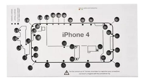 Organizador Tabla Plano Distribución Tornillos Para iPhone 4