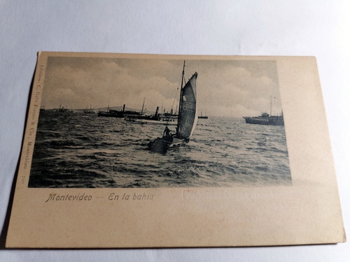 Postal Antigua Bahia Montevideo Galli Franco Original 