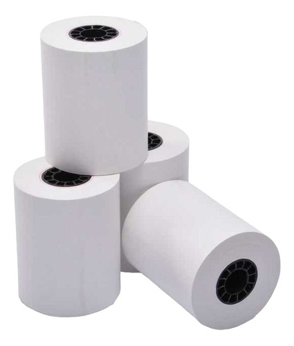 100 Rollos Papel Térmico 80x50 Impresora 80mm Negro Zebra Color Blanco