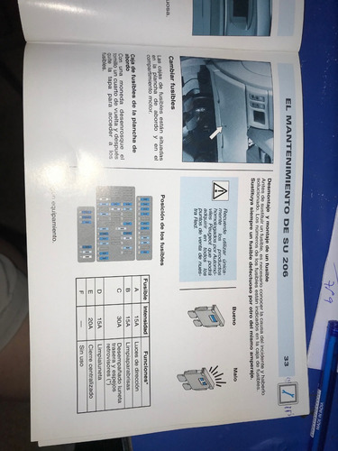 Manual Usuario Peugeot 206 Xr, Original, Buen Estado (Usado)