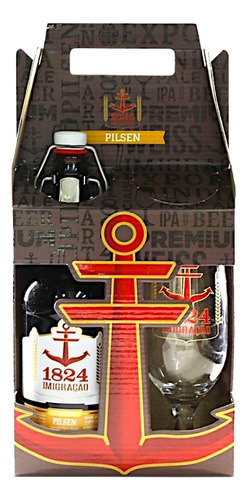 Kit de presente de cerveja artesanal Pilsen Immigration 500ml + copo