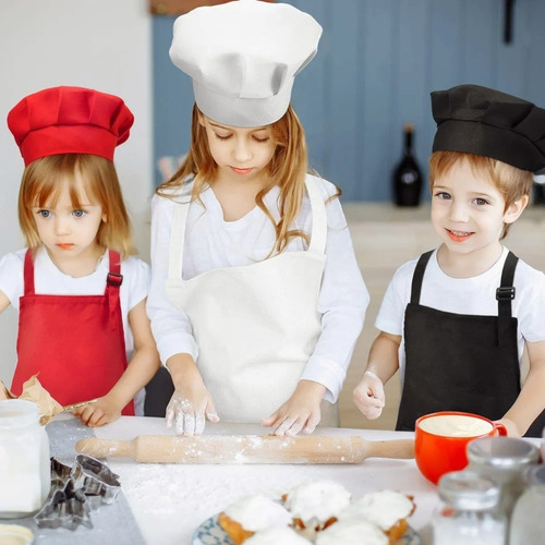 . 3pcs Disfraz Chef Máster Niños Cocinero Gorro For Niño