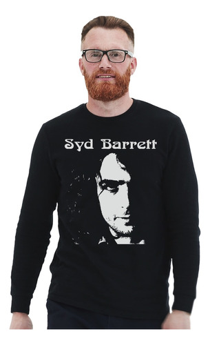 Polera Ml Syd Barret Face Stencil Rock Impresión Directa