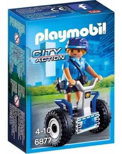 Playmobil Mujer Policia Con Balance Racer 6877