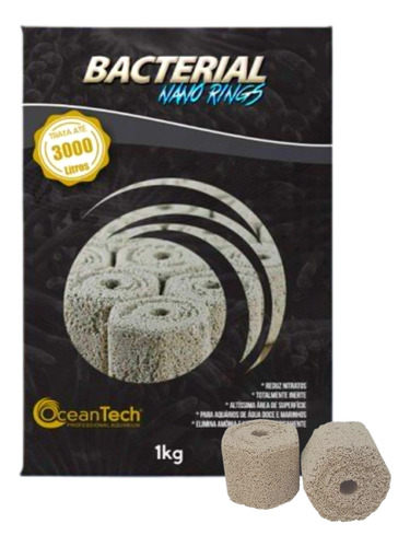 Nano Rings Bacterial 1kg Ocean Tech Midia Biologica Aquario