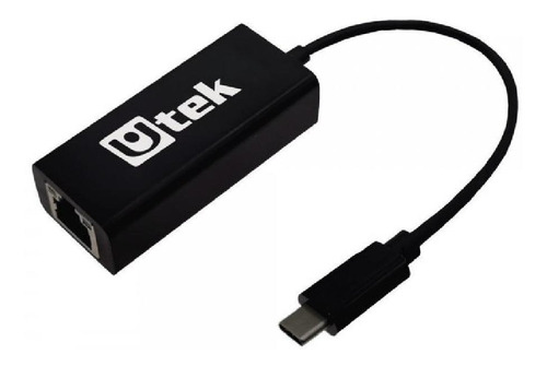 Adaptador Usb C A Rj45 Gigabit (10/100/1000) Utek Ut-gbusbc Color Negro