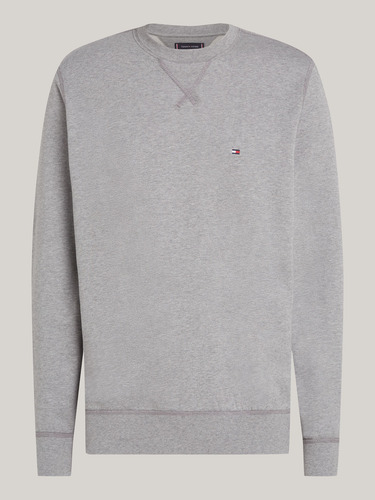 Polerón Solid Con Cuello Redondo Gris Tommy Hilfiger