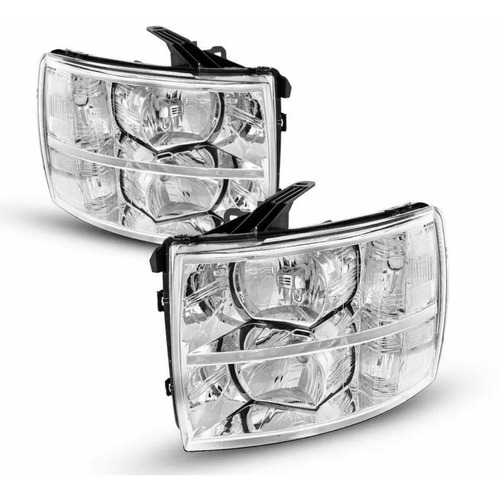 Faros Cromados Silverado 08-13