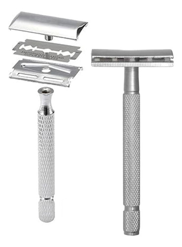 Kit Aparelho De Barbear Barbeador + 4 Lâminas Aço Inox Enox