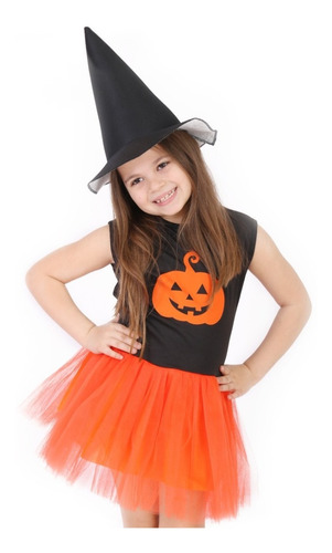 Edición Halloween! Disfraz Infantil Vestido Calabaza Full