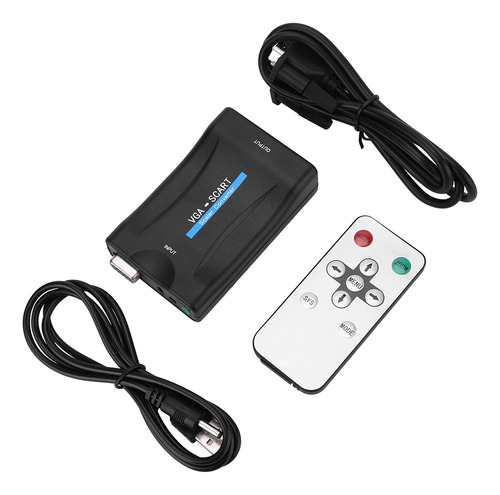 Adaptador Vga A Scart, Conversor De Vídeo Usb Con Mando A Di