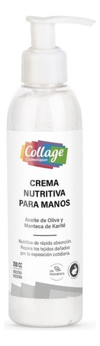 Crema Para Manos Nutritiva Oliva & Karite 200cc. Collage