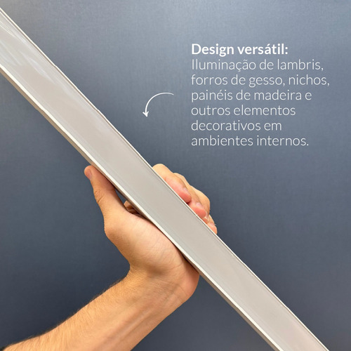 Kit 10 metros Perfil Led Barra Sobrepor Slat Alumínio 5x2m 35x35mm Branco Cod: ALUT285722-5 Alut By Avant