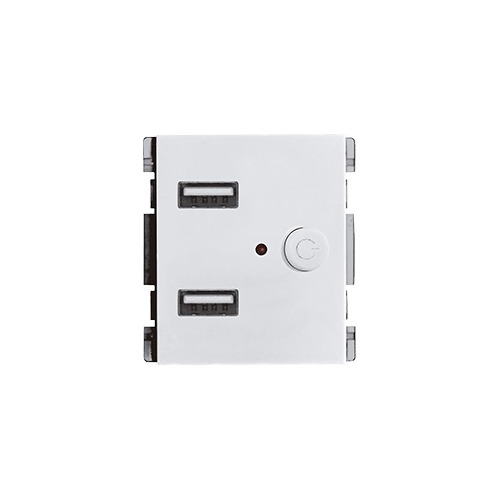 Módulo 2 Usb 2.1a 5v Blanco - Atenea Plus