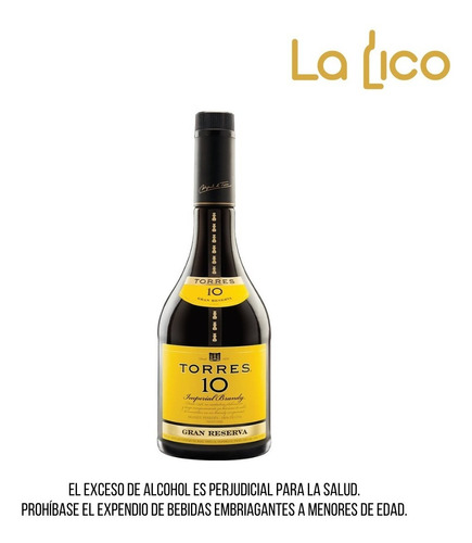 Torres Brandy 10 Años 700ml - mL a $200