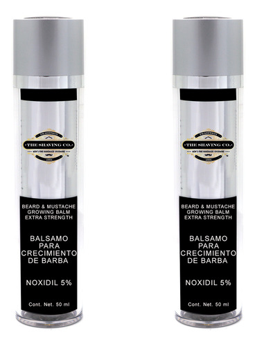 Kit X2 Balsamo Crecimiento De Barba The Shaving Co Noxidil Fragancia Fragancia Fresca Varonil