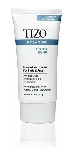 Tizo Ultra Zinc Y De La Cara Protector Solar Spf 40 Tinted A