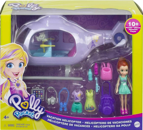 Polly Pocket Súper Helicóptero De Viaje Gkl59