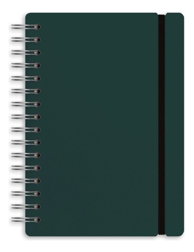 Cuaderno Studio A5 Rayado 80 Hojas Cuero Reciclado Duradero Color Verde Amazonia