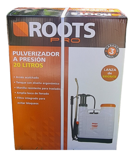 Pulverizador 20 Litros Lanza De Bronce