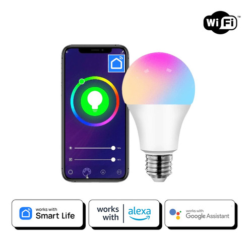 Bombillo Led Rgb Inteligente Wifi Alexa 9w Smart Life