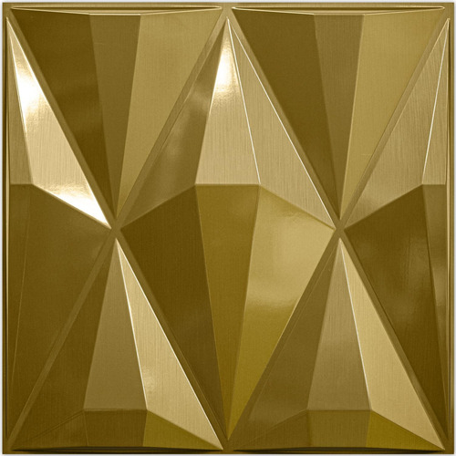 12 Paneles De Pared 3d Stickgoo Color Diamante Dorado