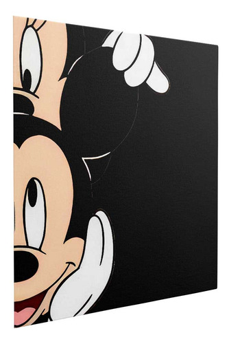 Lienzo Minnie Mouse, Tierna Amistad Con Mickey 25x25