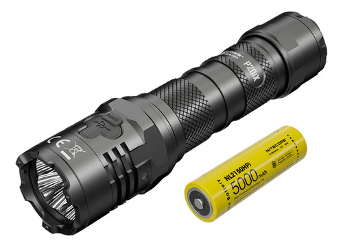 Lanterna Tática De Mão Led Nitecore P20ix 4000 Lúmens Edc Cor da lanterna Preto Cor da luz Led Branco