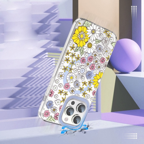 Funda Temática De Flores Para iPhone 15/14/13/12