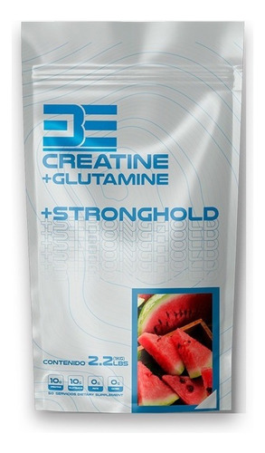 Be Supplements Stronghold Creatina Glutamina 1 Kg 50 Ser Sabor Sandía